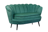 Дизайнерский диван Pearl Double Green V2 на черных ножках №1