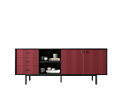 Комод с дверками и нишей "Emerson" арт EM15/red/L №0