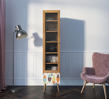 Буфет "Berber" одностворчатый с ящиком принт 48 арт BB48/Print_48