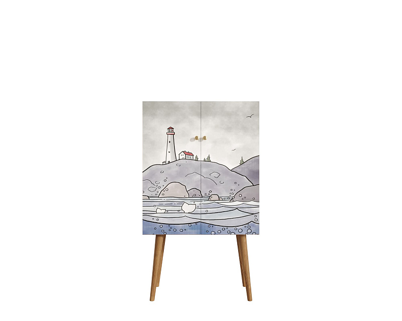 Комод на высоких ножках "Berber" арт BB09/Print_51 в Москве Комод на высоких ножках "Berber" арт BB09/Print_51