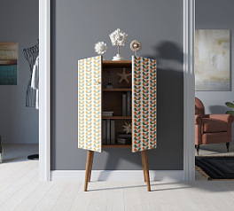 Комод на высоких ножках "Berber" принт 23 арт BB09/Print_23