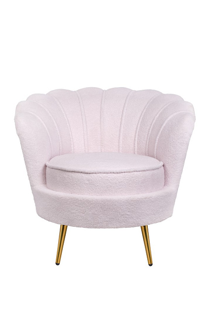 Низкое кресло ракушка Pearl Pink Boucle в Москве Низкое кресло ракушка Pearl Pink Boucle