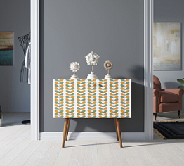 Комод на высоких ножках "Berber" малый принт 23 арт BB13/Print_23