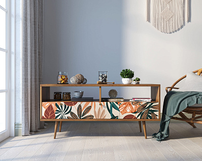 Консоль "Berber" с тремя ящиками принт 25 арт BB23/Print_25