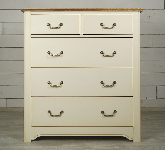 Бежевый комод "Olivia" на пять ящиков арт GA2005C