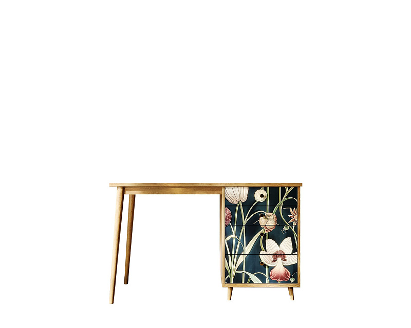 Стол рабочий "Berber" с одной тумбой арт BB31/Print_54