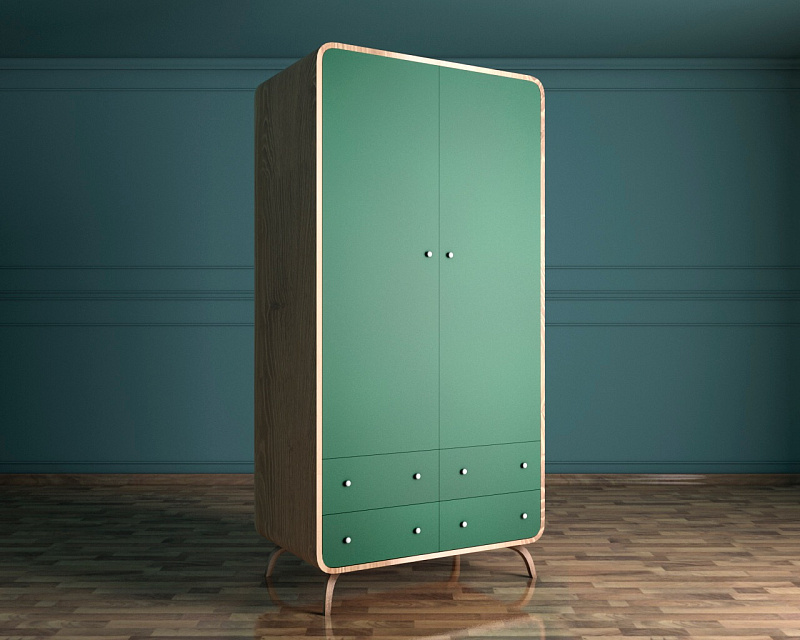 Шкаф в скандинавском стиле "Ellipse" с ящиками арт EL15G