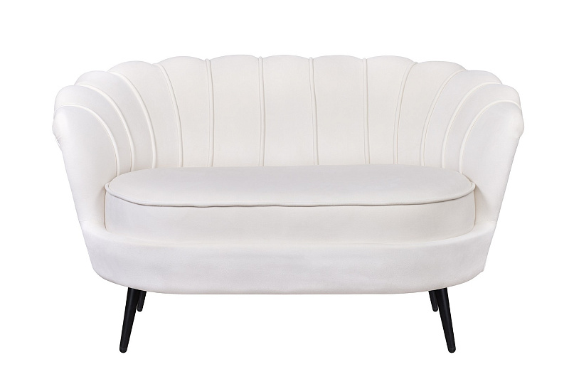 Диван ракушка Pearl Double Beige на черных ножках
