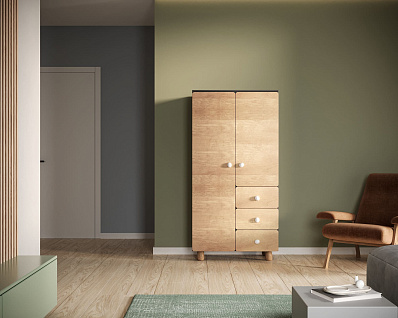 Шкаф двухдверный с тремя ящиками "Split" SP16