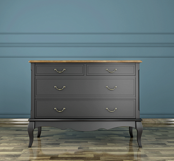 Комод «Leontina Black» на 4 ящика арт ST9315BLK