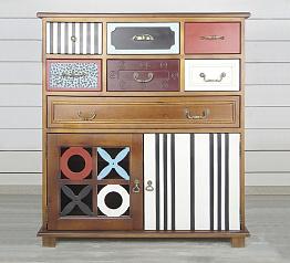 Вертикальный комод Gouache Birch (7 ящиков) арт G20017ETG/1