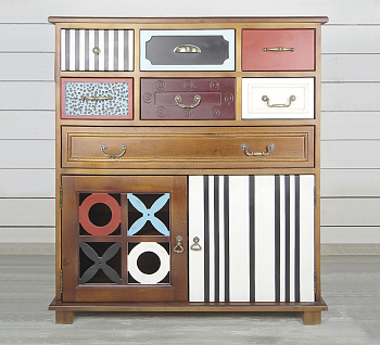 Вертикальный комод Gouache Birch (7 ящиков) арт G20017ETG/1