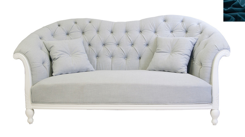 Французский диван для гостиниц Velina цвет синий в Москве Французский диван для гостиниц Velina цвет синий