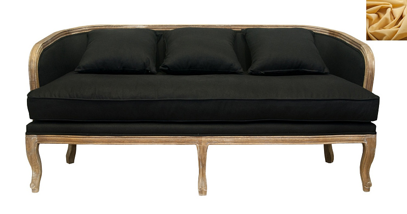 Диван ретро Nora желтый