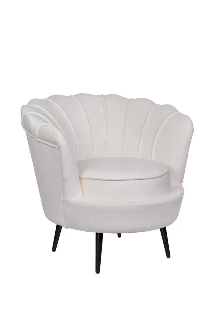 купить Кресло ракушка Pearl Beige на черных ножках