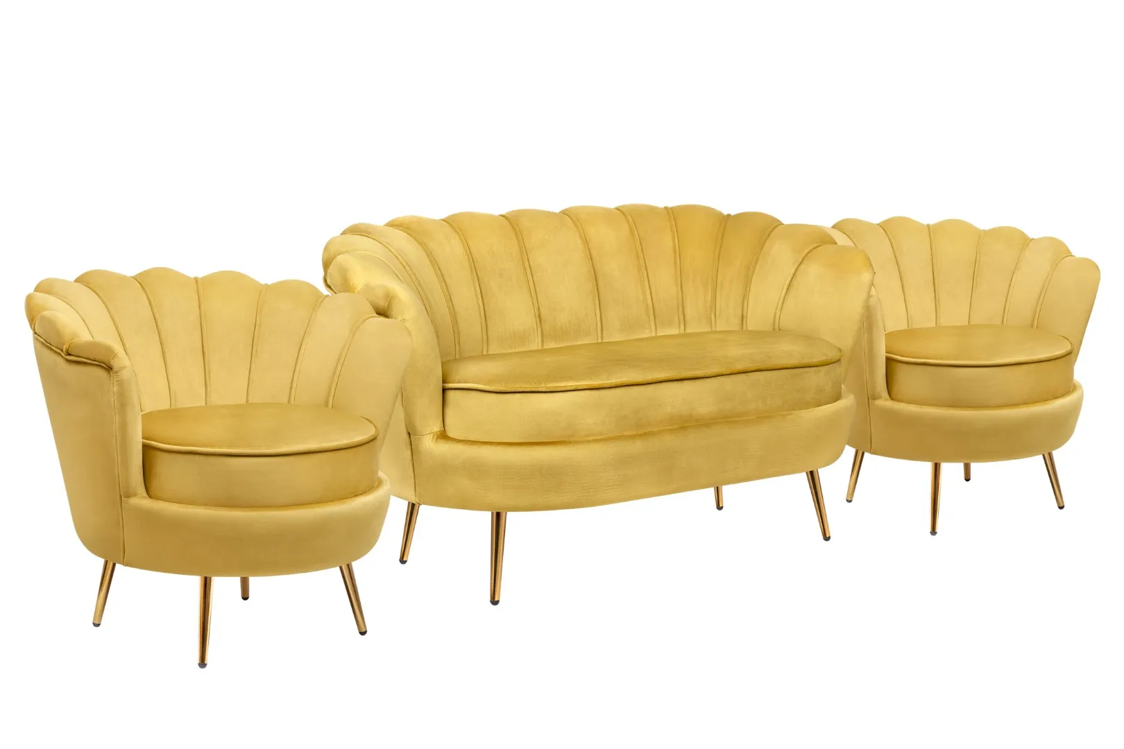 купить Комплект кресел и дивана ракушка Pearl Double Yellow