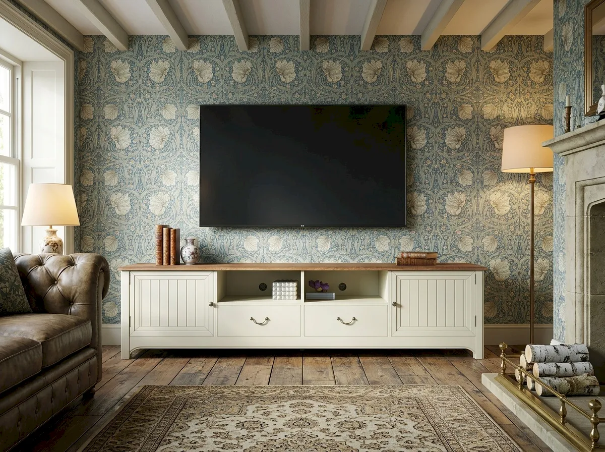 купить Бежевая консоль "Оливия (Olivia)" под TV удлиненная арт GC3006С