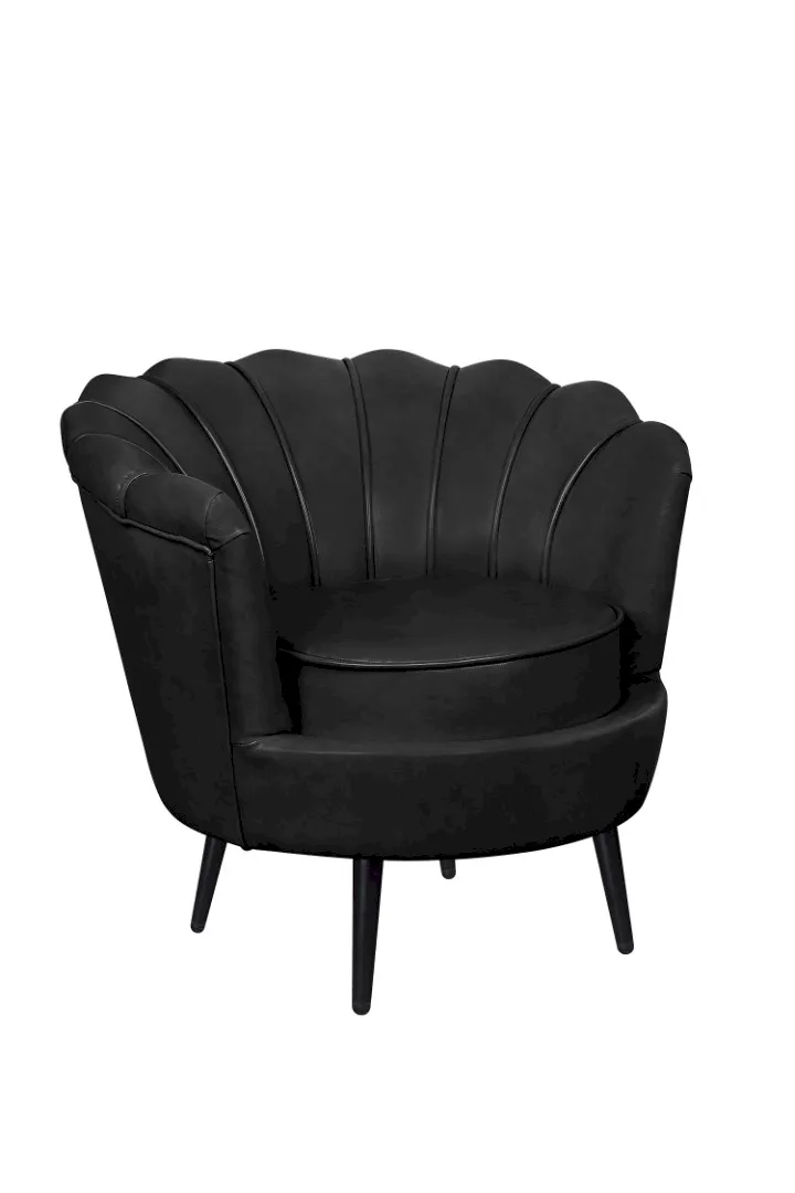 купить Низкое кресло ракушка Pearl Black V2 на черных ножках в Москве купить Низкое кресло ракушка Pearl Black V2 на черных ножках