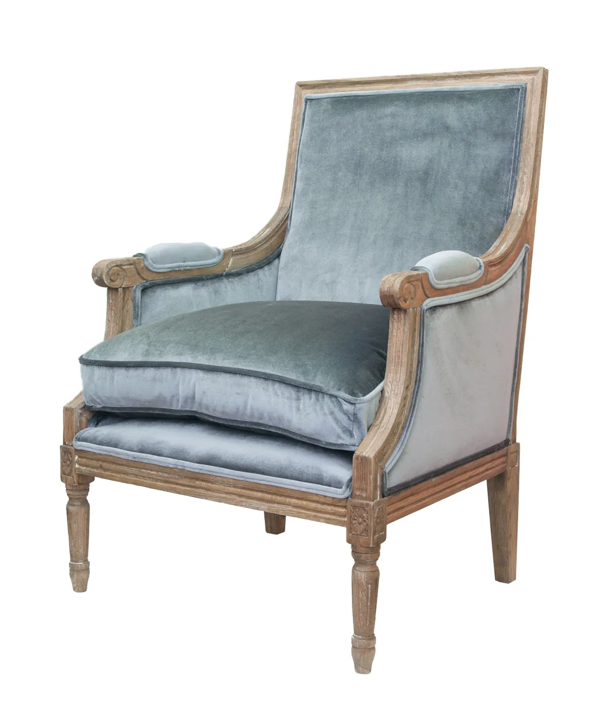 Классическое кресло Coolman Grey Velvet в интернет-магазине в Москве Классическое кресло Coolman Grey Velvet в интернет-магазине