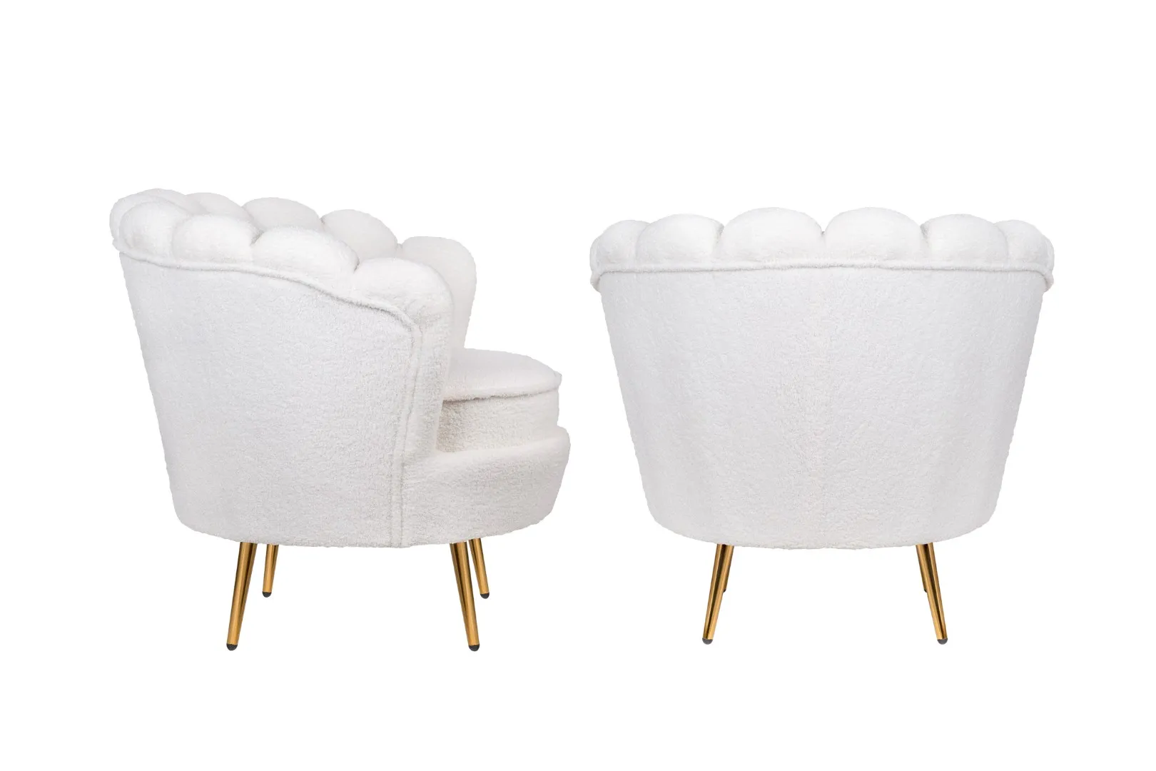 заказать Комплект кресел ракушка Pearl White Boucle в Москве заказать Комплект кресел ракушка Pearl White Boucle