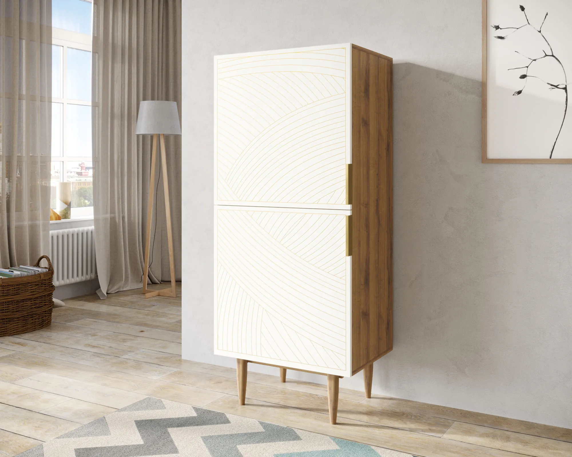 заказать Вертикальный комод с двумя дверками "Лайн (Line)" LN05/GR1/beige в Москве заказать Вертикальный комод с двумя дверками "Лайн (Line)" LN05/GR1/beige