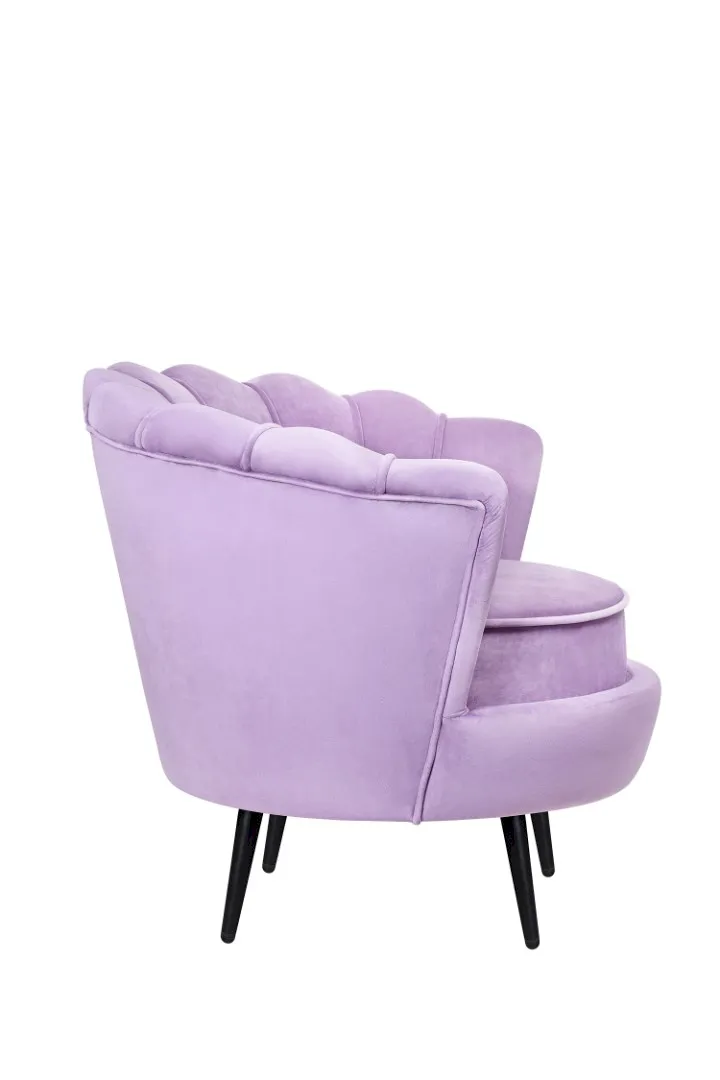 заказать Низкое кресло ракушка Pearl Purple на черных ножках в Москве заказать Низкое кресло ракушка Pearl Purple на черных ножках