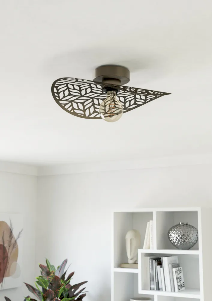 купить 44123 светильник настенно-потолочный SWABY, 1X60W(E27), сталь, бронзовый