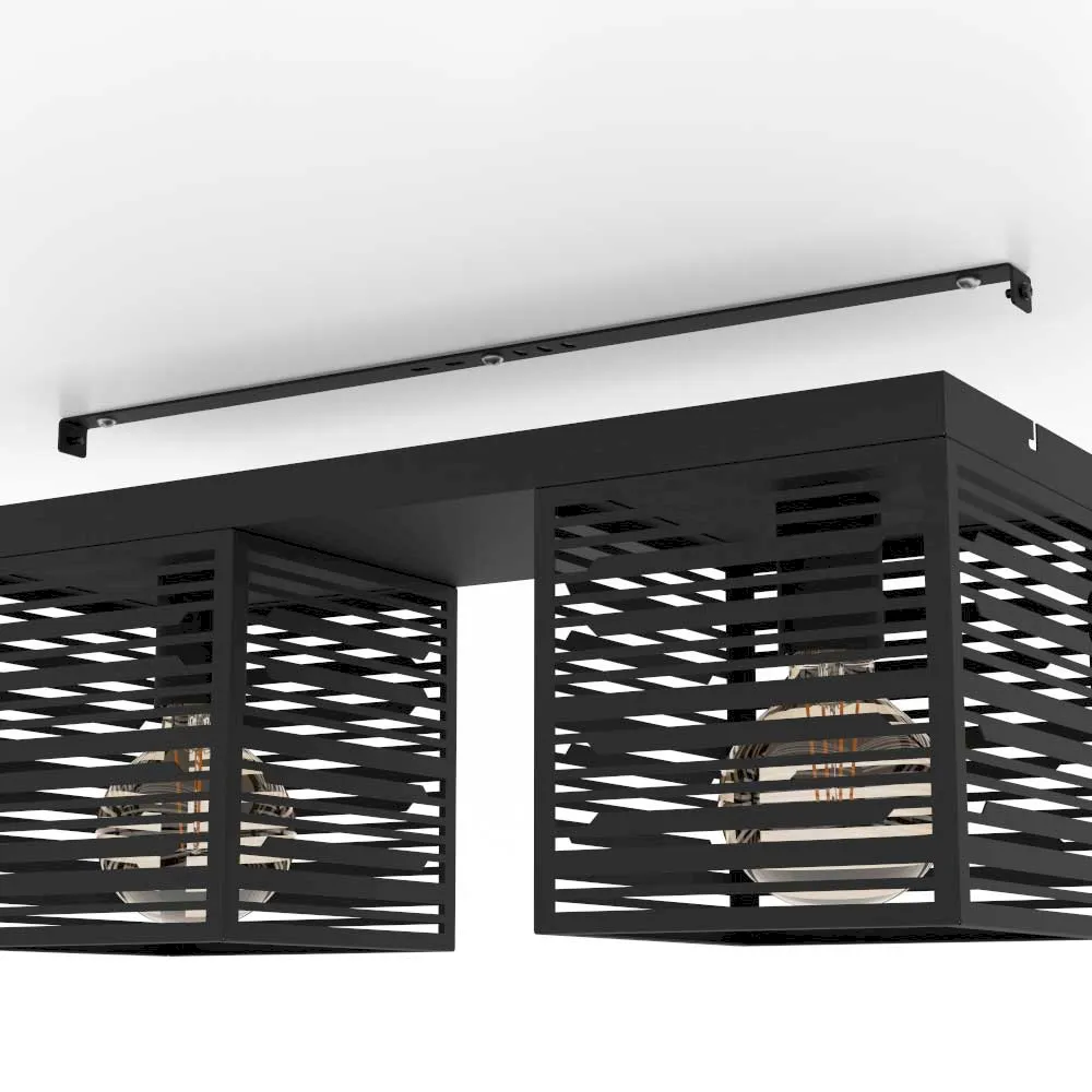 купить 900356 Потолочный светильник PIEDRITAS, 2x40W, E27, L515, B180, H205, сталь, черный в Москве купить 900356 Потолочный светильник PIEDRITAS, 2x40W, E27, L515, B180, H205, сталь, черный