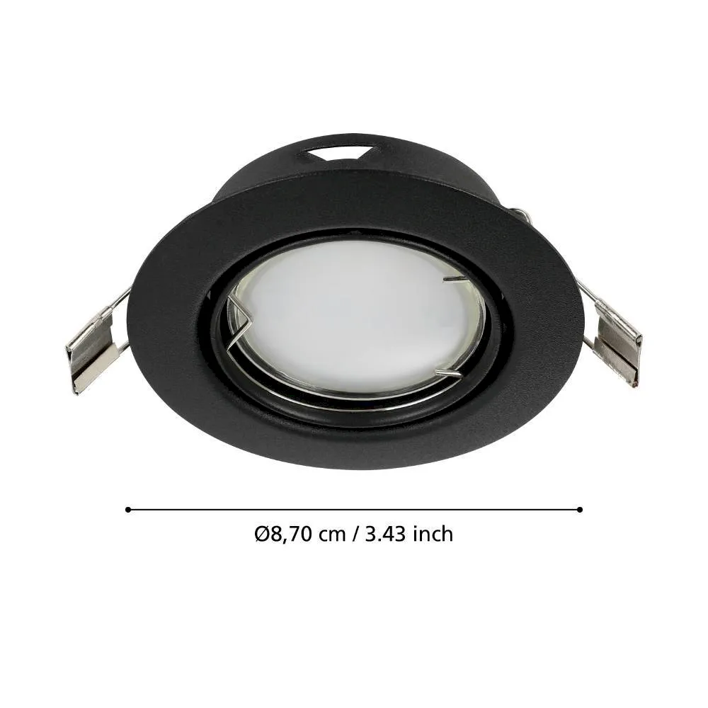 фото 900752 Комплект встраиваемых светильников PENETO, 3X4,6W (GU10), ?87, сталь, черный
