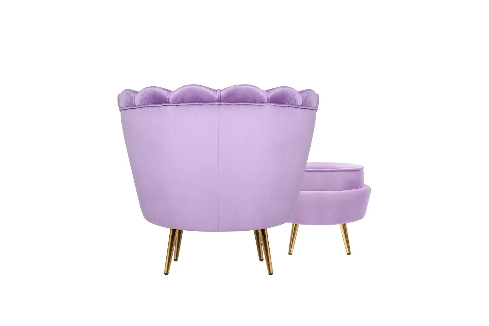заказать Кресло с пуфом ракушка Pearl Purple в Москве заказать Кресло с пуфом ракушка Pearl Purple