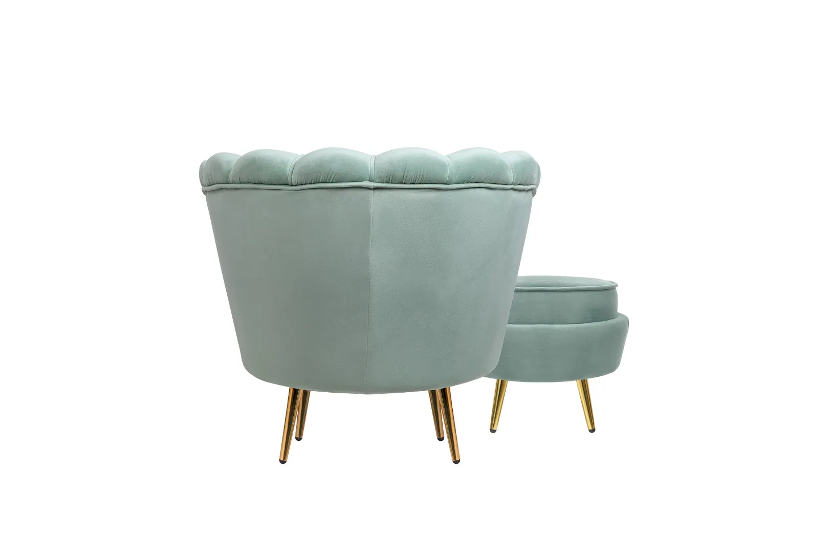 заказать Кресло с пуфом ракушка Pearl Green в Москве заказать Кресло с пуфом ракушка Pearl Green
