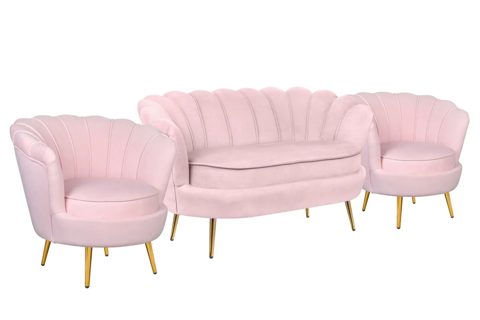 купить Комплект кресел и дивана ракушка Pearl Double Pink V2 в Москве купить Комплект кресел и дивана ракушка Pearl Double Pink V2