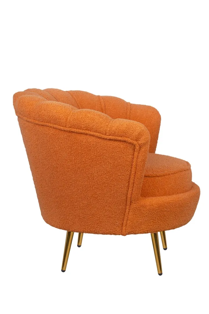 заказать Низкое кресло ракушка Pearl Orange Boucle в Москве