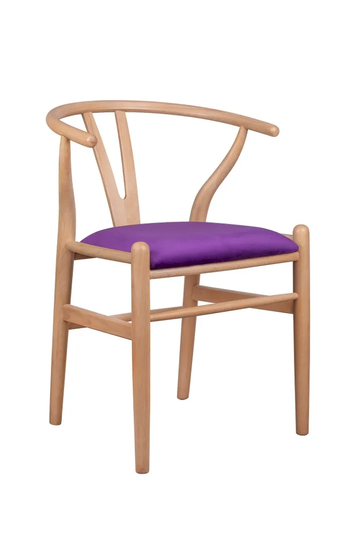 купить Стул ретро Wishbone Purple V2 в Москве купить Стул ретро Wishbone Purple V2
