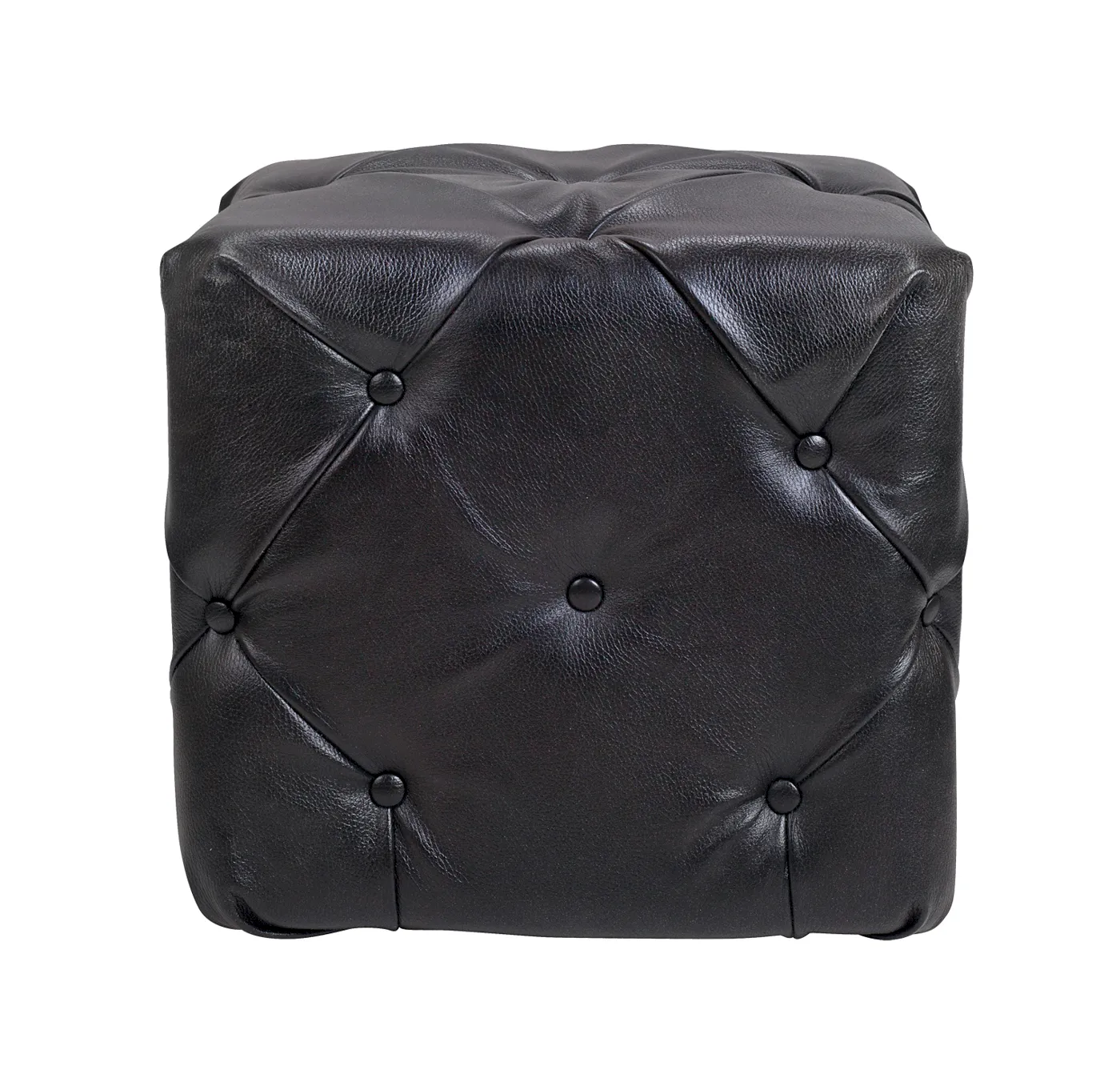 купить Дизайнерский пуф Amrit Black Leather в Москве купить Дизайнерский пуф Amrit Black Leather