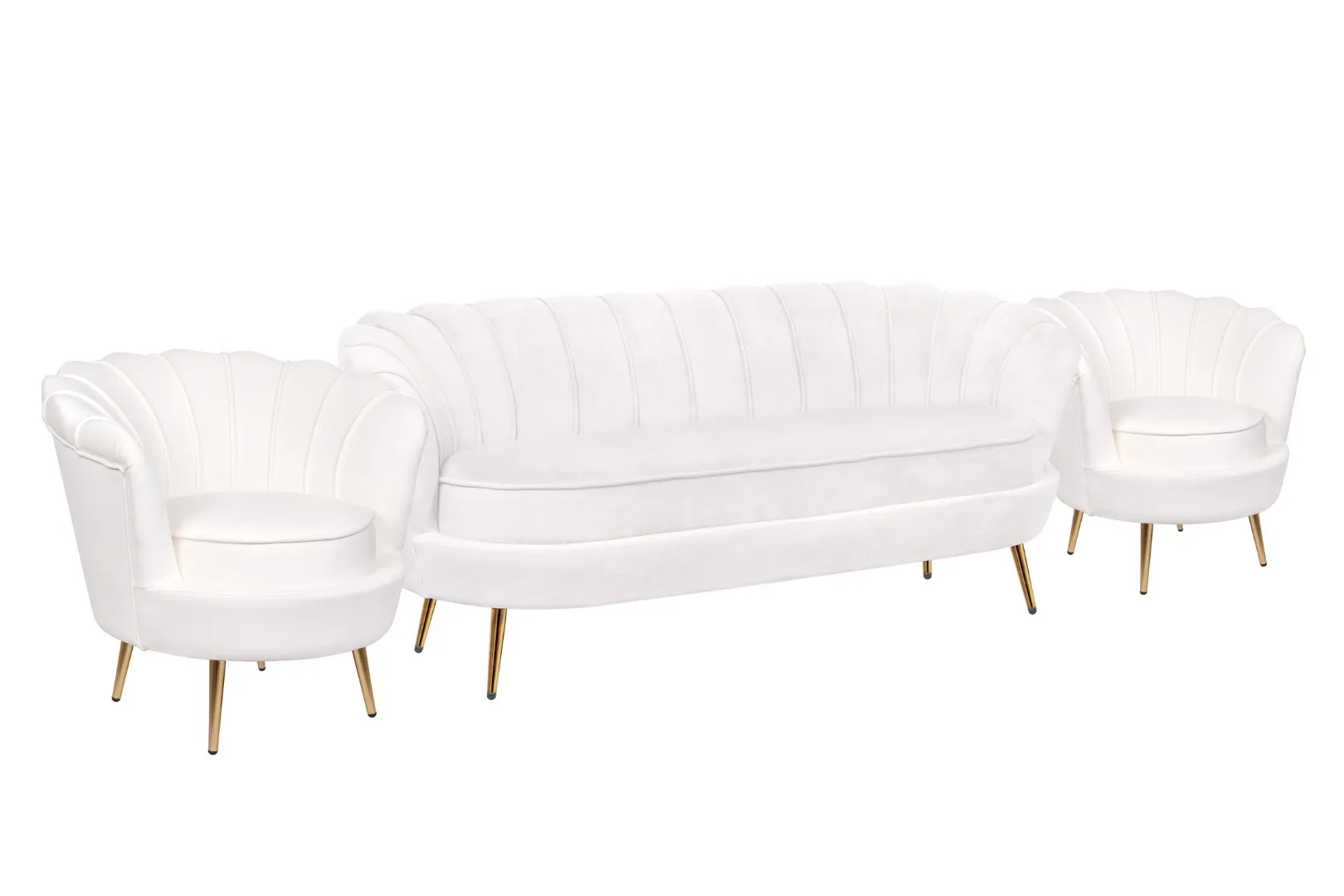 купить Комплект кресел и дивана ракушка Pearl Triple Beige в Москве купить Комплект кресел и дивана ракушка Pearl Triple Beige