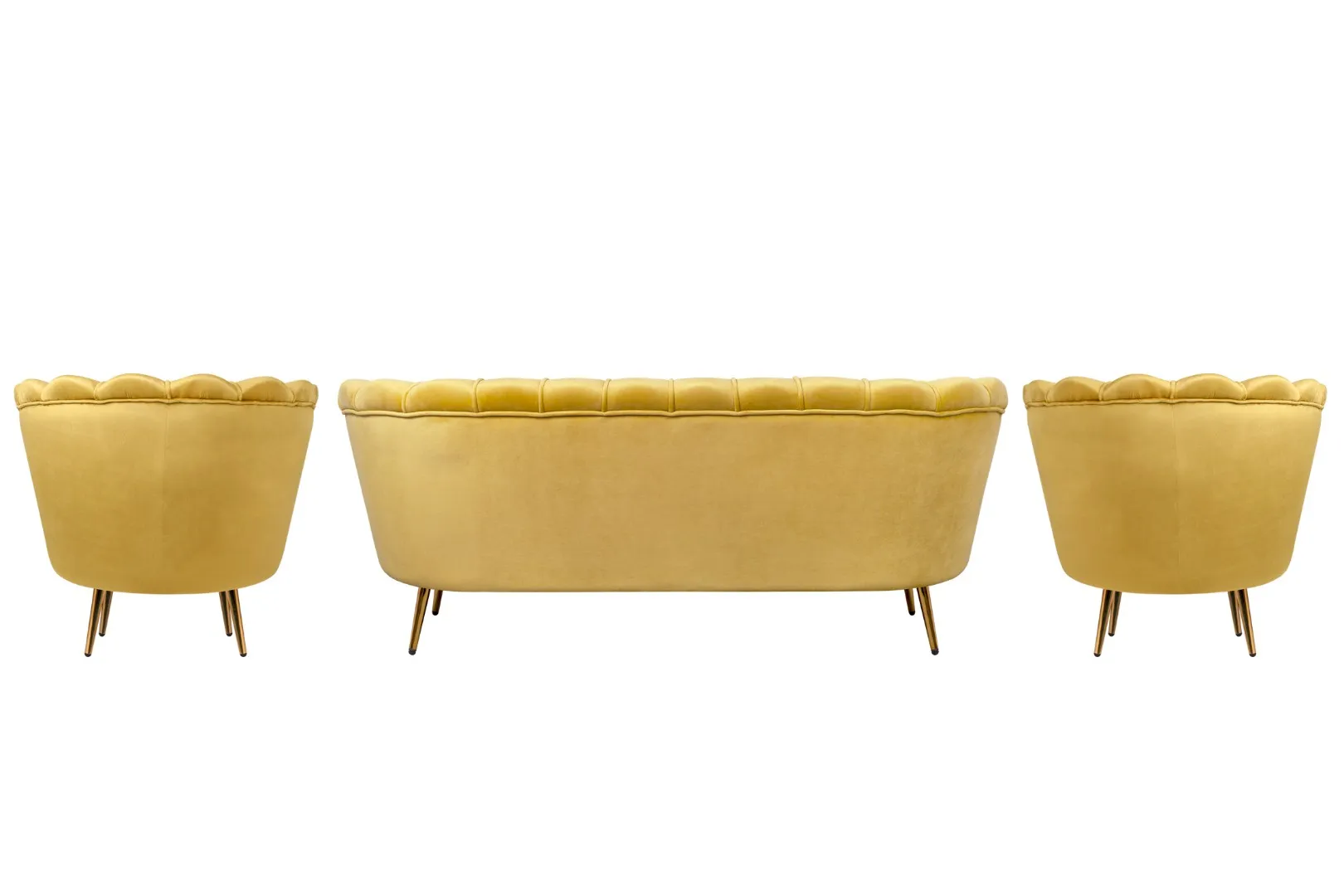 заказать Комплект кресел и дивана ракушка Pearl Triple Yellow
