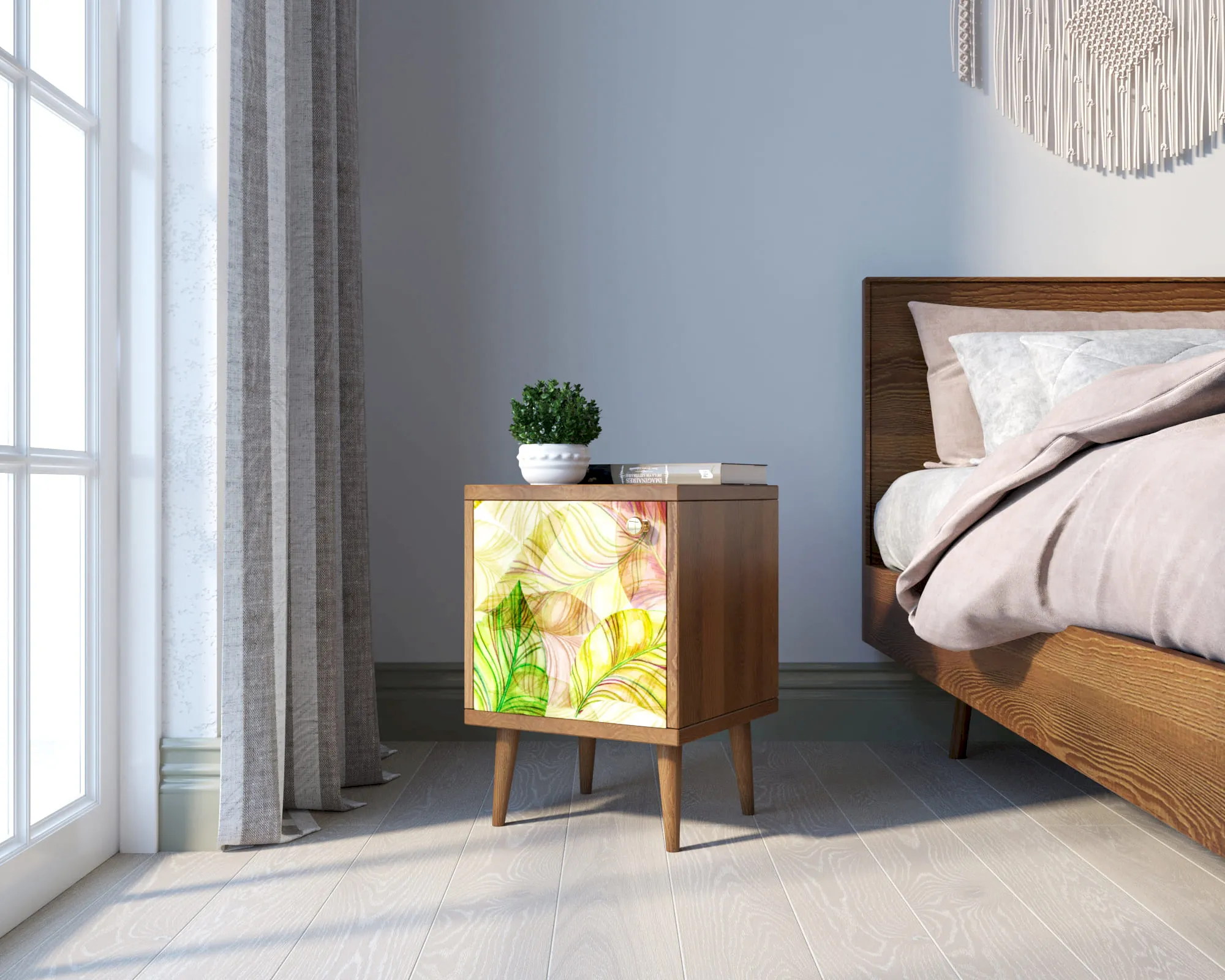 заказать Тумбочка "Бербер (Berber)" с дверкой 29 принт арт BB21/Print_29, разноцветная