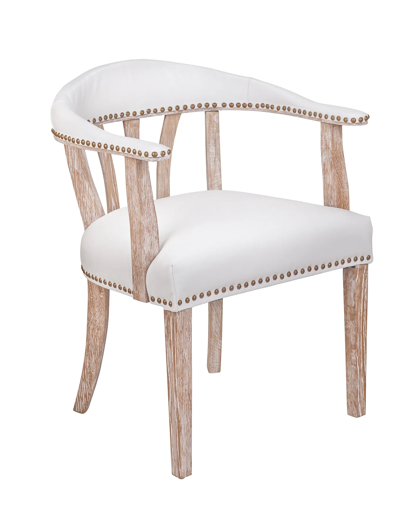 купить Мягкий стул с подлокотниками Tanner White Leather в Москве купить Мягкий стул с подлокотниками Tanner White Leather
