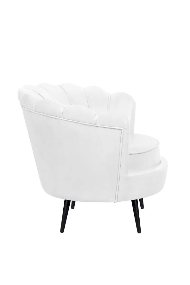 заказать Низкое кресло ракушка Pearl White на черных ножках в Москве заказать Низкое кресло ракушка Pearl White на черных ножках