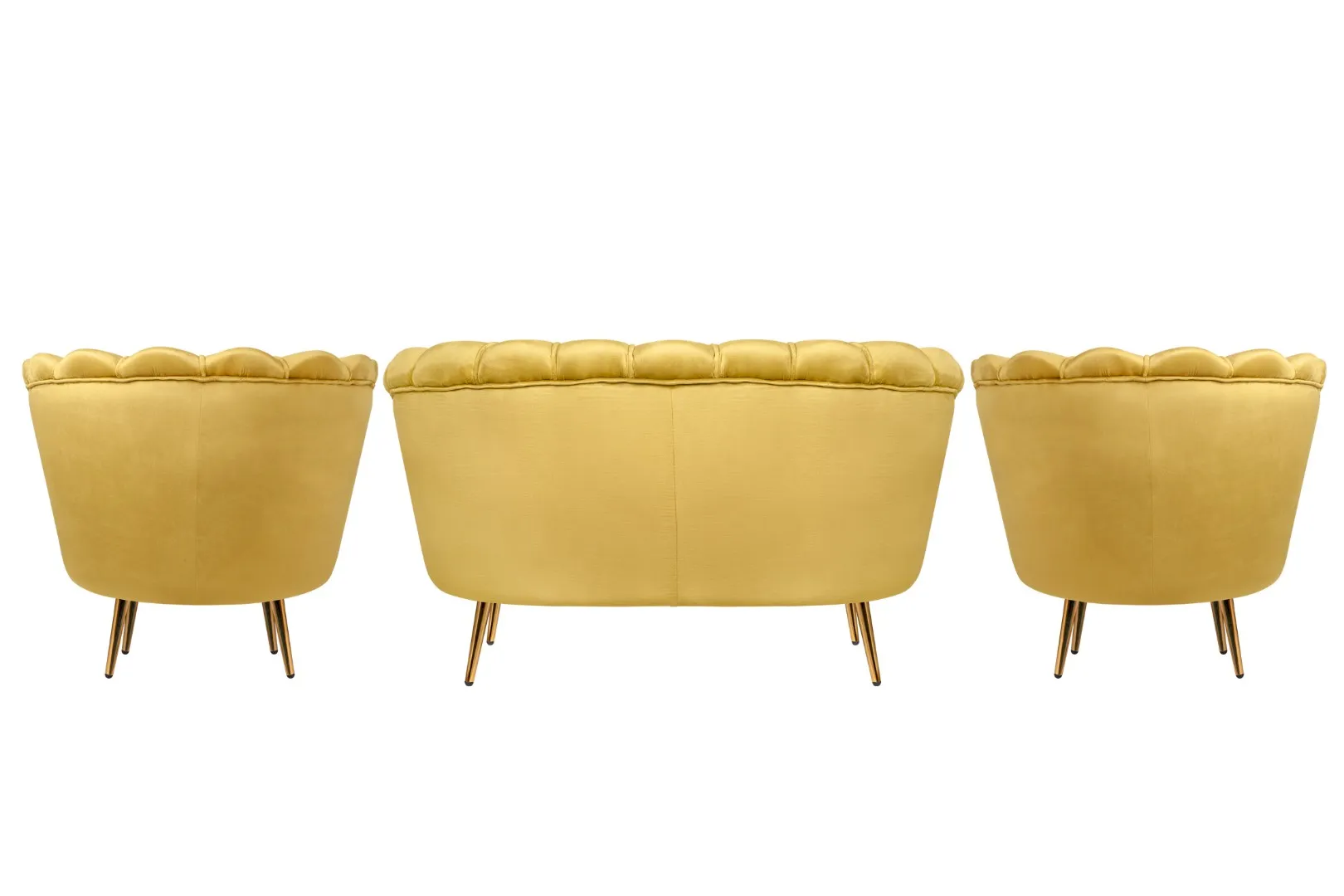 заказать Комплект кресел и дивана ракушка Pearl Double Yellow