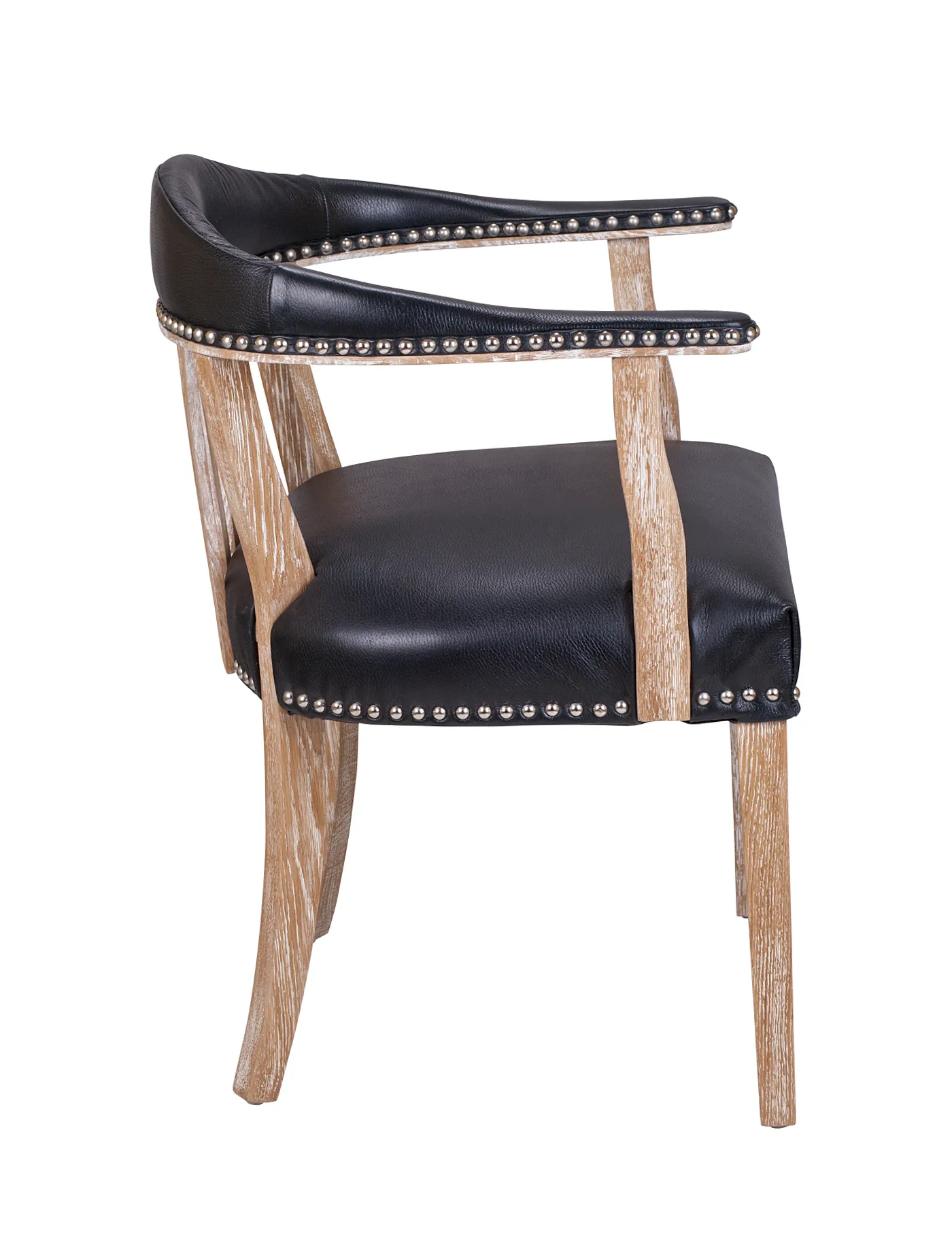 заказать Мягкий стул с подлокотниками Tanner Black Leather