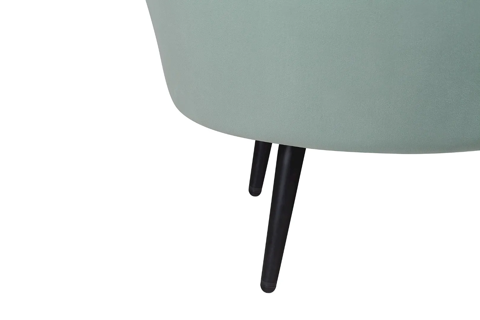 фото Диван ракушка Pearl Double Green на черных ножках в интерьере