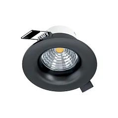 купить красивые 98607 Светодиодный встраиваемый светильник SALICETO димм., 6W(LED), ?88, 380lm, 3000K, алюминий, черны в интернет-магазине