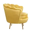Низкое кресло ракушка Pearl Yellow №2