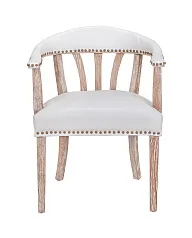 купить стильный Мягкий стул с подлокотниками Tanner White Leather