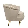 Низкое кресло ракушка Pearl Taupe №2
