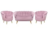 Комплект кресел и дивана ракушка Pearl Double Pink №0