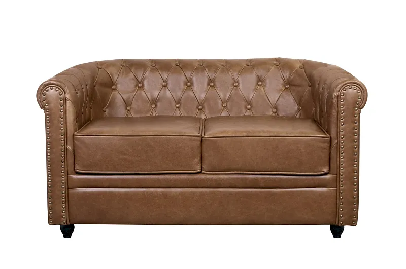 Кожаный диван лофт Karo Brown leather 2S в Москве Кожаный диван лофт Karo Brown leather 2S