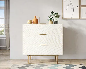 Комод с тремя ящиками "Лайн (Line)" LN12/GR1/beige на заказ